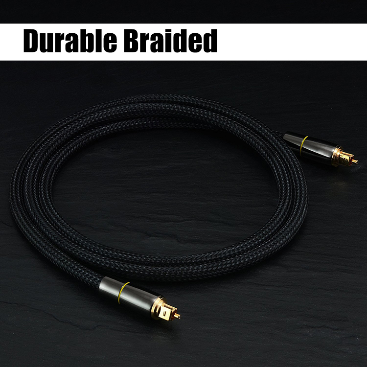 High Quality 24K Gold Plug 1m Digital Fiber Optical Audio Toslink Cable