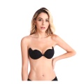 Reggiseno di pizzo senza spalline sexy senza schienale in silicone appiccicoso da donna