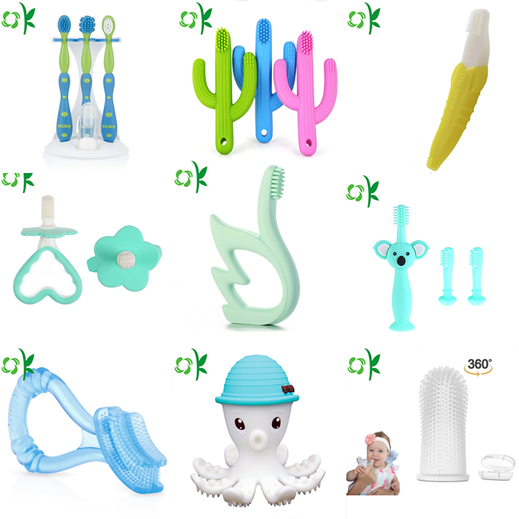 Silicone baby toothbrush