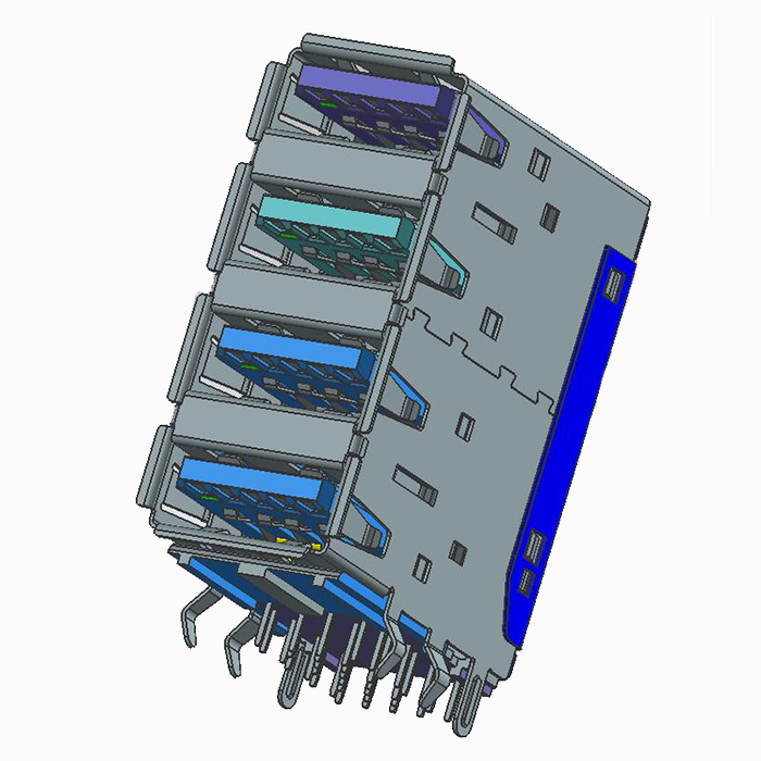 4xUSB 3.0 AF 90 Grad Dip Bent