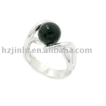 925 sterling silver ring, fashion ring with bead(R010296)