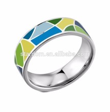 Multi Color Enamel 925 Sterling Silver Ring