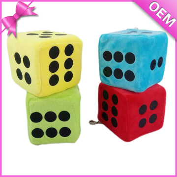 Beautiful Dice Plush Toy Colorful Small Plush Dice Soft Domino