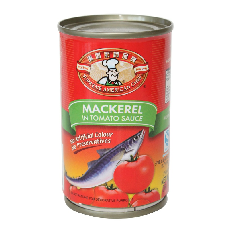 سمك ماكريل معلب في صلصة الطماطم 425 جم