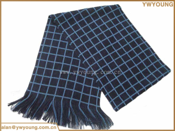 wholesale stock man grid polyester man scarf