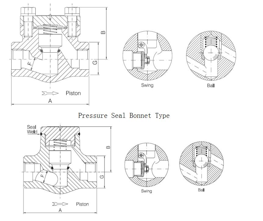 aço forjado soldadas extremidades válvula de retenção forged steel welded ends check valve