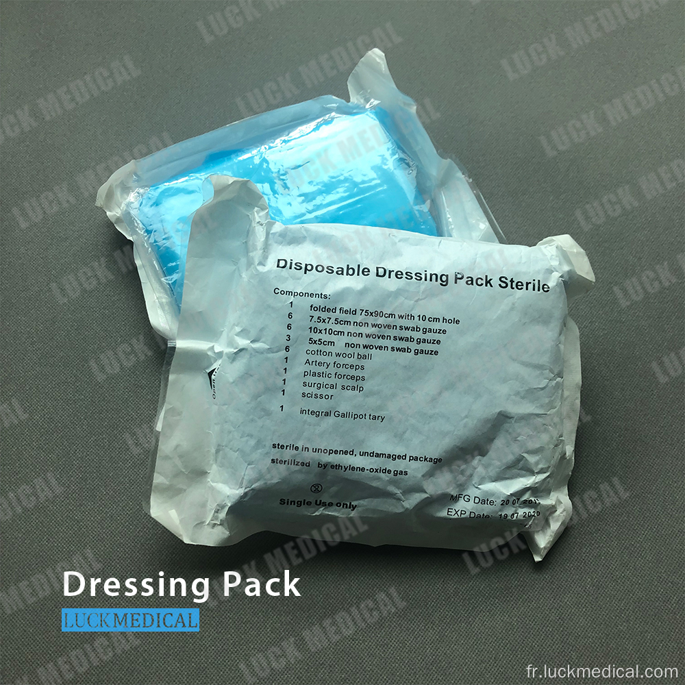 Pack de pansement jetable médical