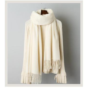 Cashmere solid color scarf knitted tassel shawl