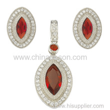 Cz Ruby Tone Micropave Jewelry Sets?
