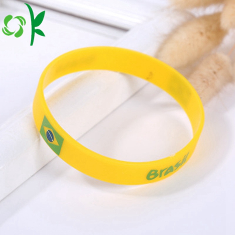 Yellow And Green Printing Logo Bracelet
