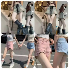 Women's Ultra Low Rise Micro Denim Twerk Shorts for Summer