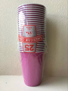 Cold Drinking Double Color PS Disposable Plastic Cup