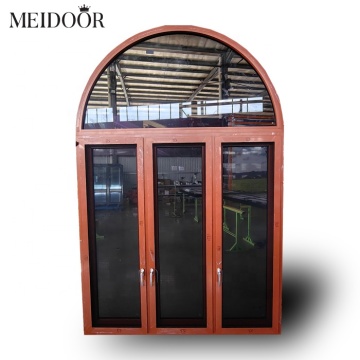 Custom Spanish Style Double and Triple Glazed Casement Windows with PVC Thermal Insulation for Special Shapes, Including Arched Windows