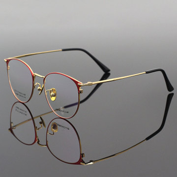Women's Round Wire Frame Titanium Glasses Optics Frame