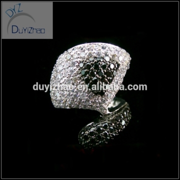 Best fashion jewelry wedding rings platinum with clear CZ stone