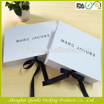 custom hair extension paper packaging box with ribbon