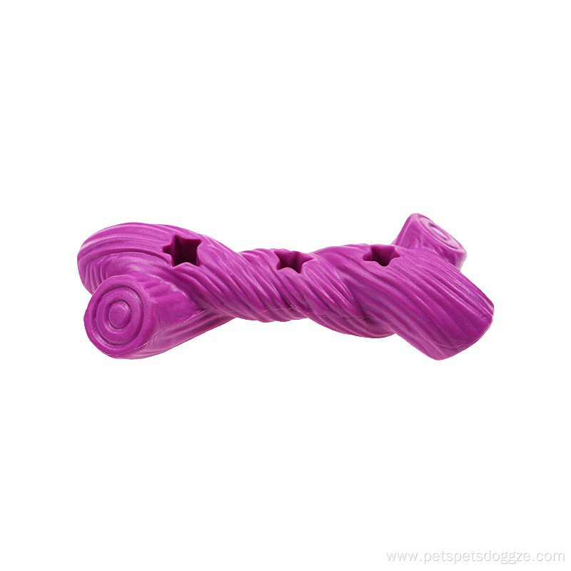 Rubber bone leaking food molar dog toy