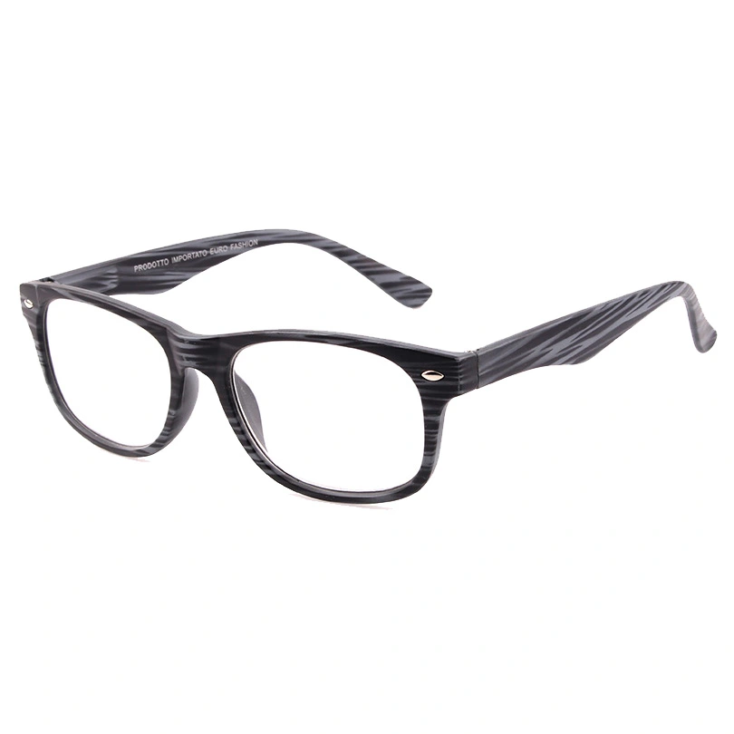 2018 Hot Selling Spring Hinge Reading Glasses with Stripe Pattern
