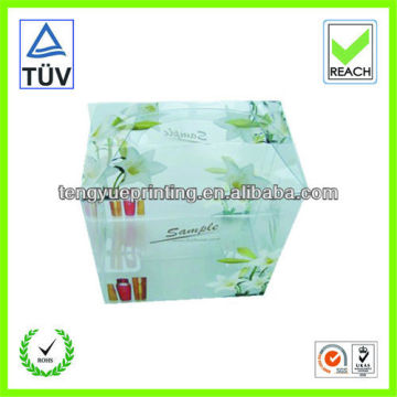 custom printed cosmetic box/clear plastic cosmetic package box