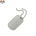 Custom embossed logo black military dog tag