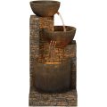 Rustic Outdoor Floor Water Fountain with LED Light