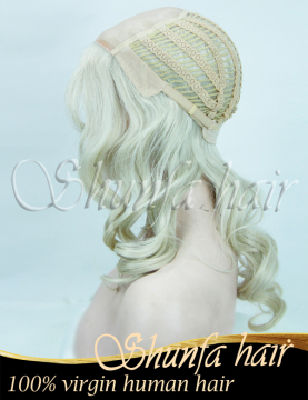 long body wave european hair mono top wig