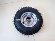 top quality pneumatic steal rim rubber wheel 3.50-6