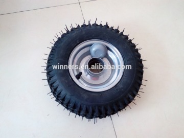 top quality pneumatic steal rim rubber wheel 3.50-6
