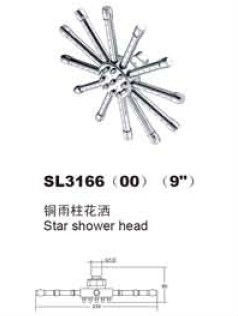 hot and cold star shower head in own factory