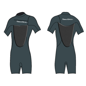 Seaskin Classic 2mm Chest Zip Shorty Wetsuit for Men