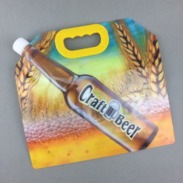 Reusable Plastic Custom Stand-Up Spout Pouch For Beer