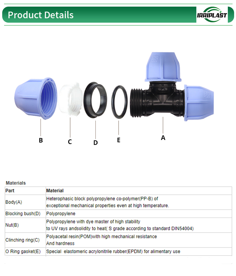 pp compression fittings tee pipes and fittings 90 degree Tee Fittings