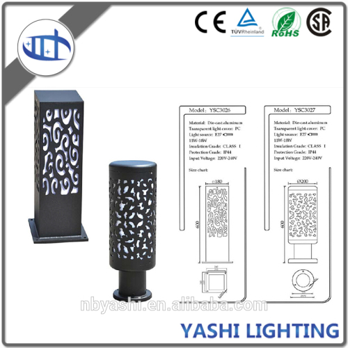 Wholesale China aluminum housing bollard lamp