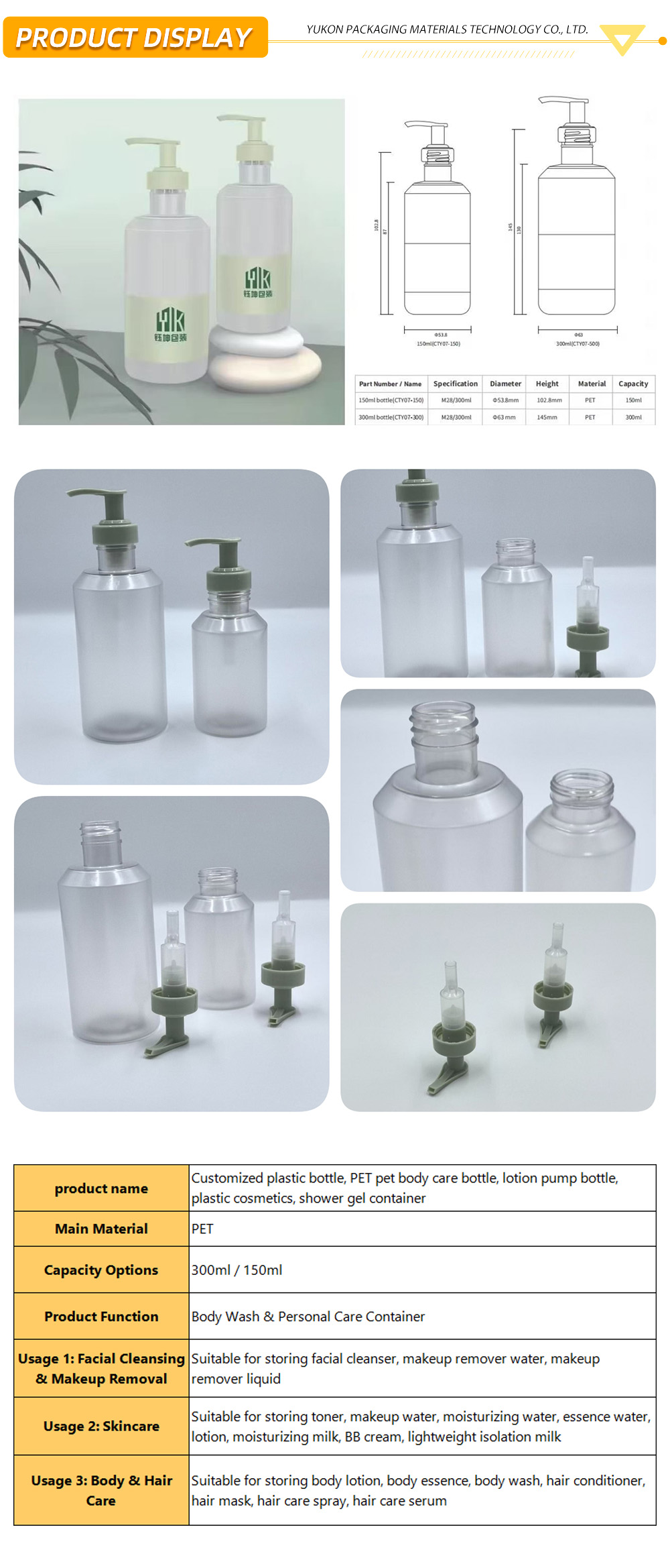 Bomba de plástico y botella de plástico 1-13-X Plastic pump and plastic bottle 1-13-X