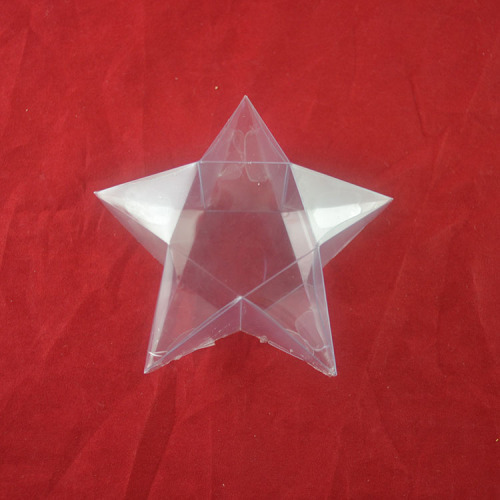 Customized clear Five-pointed Star soft crease folding Packaging box For Holiday Gift