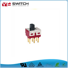 6 Pins Gold Plated Slide Switch