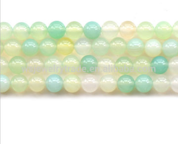 Apple Green Agate Beads Semi finished agate wholesale Factory direct sales