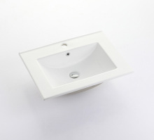High Quality White Rectangle Thin Edged Bathroom Washbasin