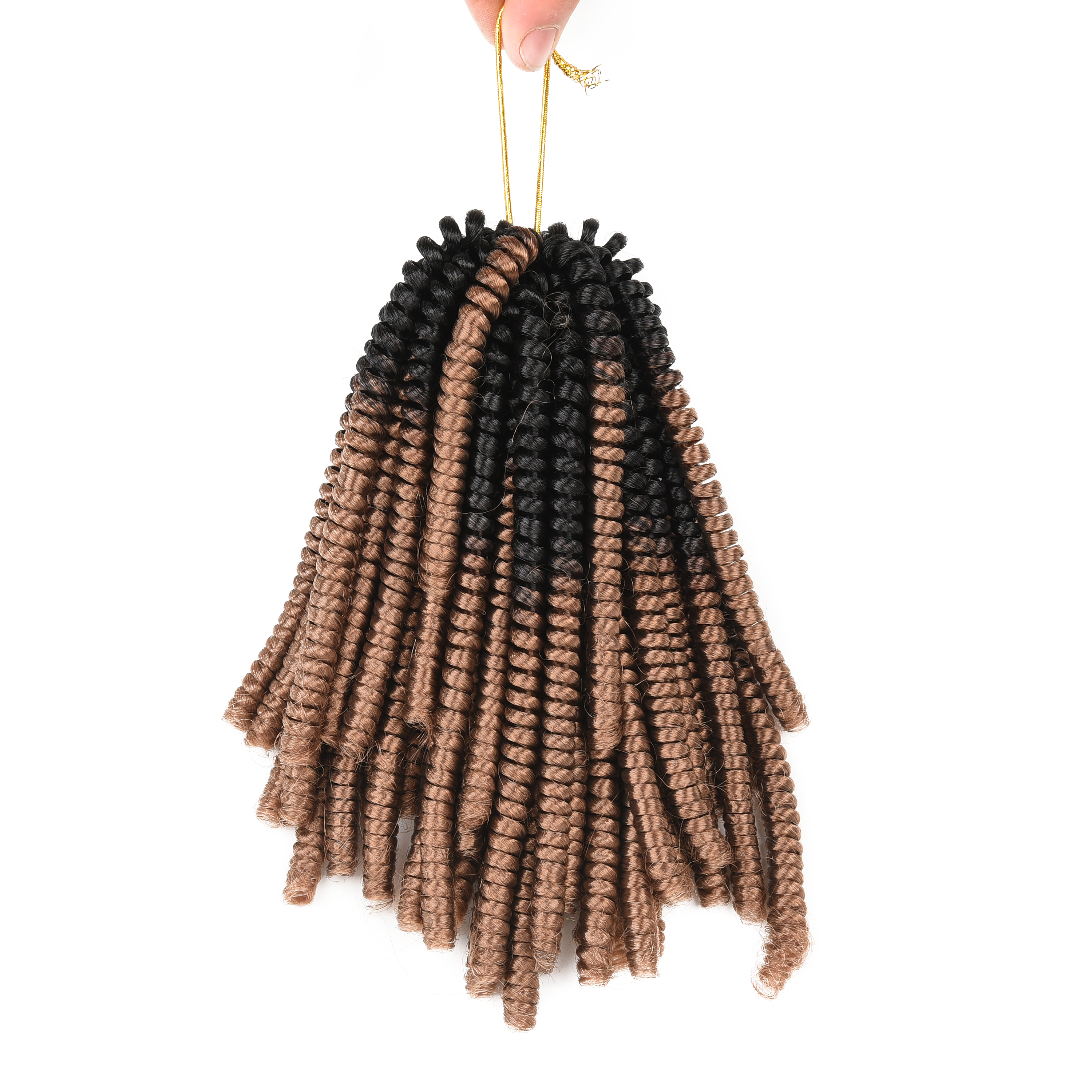 MYZYR Ombre Spring Twist Hair 8 Inch Fluffy Crochet Braids Synthetic Hair Extensions Braids Kinky Curly Twists 110g/pack