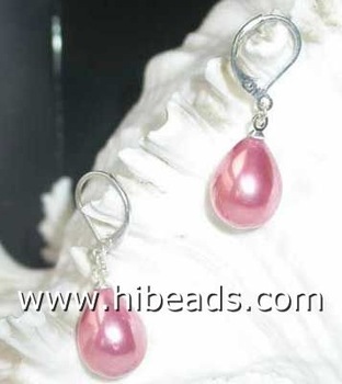 closeout charming jewelry earring pearl with silver component SPE0061