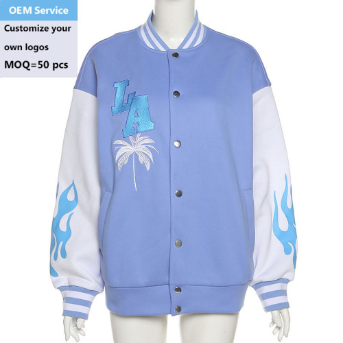 Fashion Ladies Baseball Jacket Customization