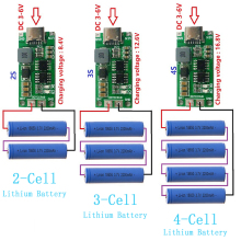 Multi-Cell LiPo/Li-Ion Charger for 18650 Batteries - Step-Up Boost from Type-C