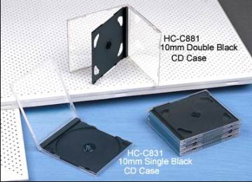 10MM CD CASE WITH BLACK TRAY