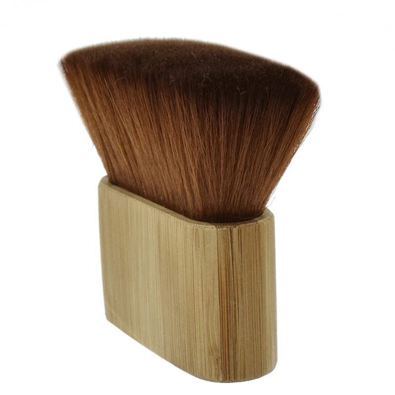 Hair Salon Mini Portable Bamboo Handle Cutting Neck Duster Brush Professional Wooden Neck Brush