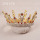 Gold Plated Red Rhinestone Full Round Crown