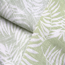Linen / Rayon slub fabric with leaf pattern
