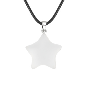 Clear Crystal 30mm Star Pendant Pendant Necklace 45cm Black Cord