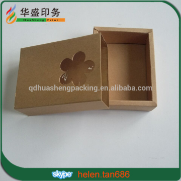 Cheaper Small custom brown craft paper soap drawer packing box