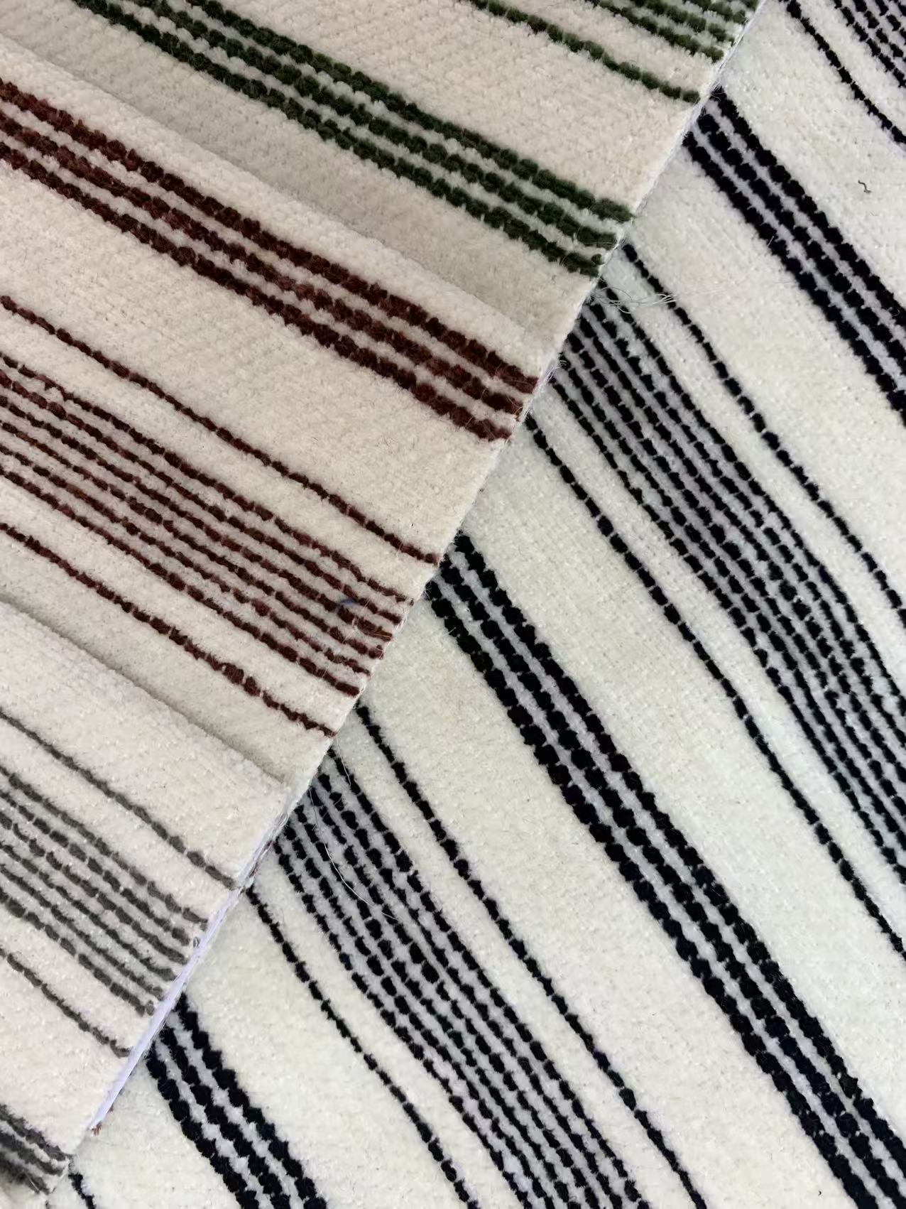 پارچه شنل راه راه برای مبل Striped Chenille Fabric for Sofa
