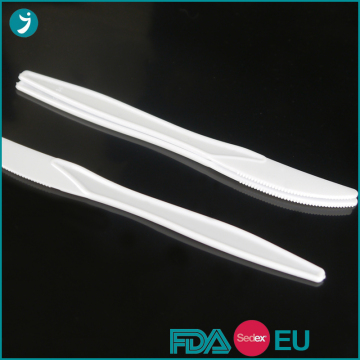 Disposable Plastic Knife White Medium Weight 3.5g